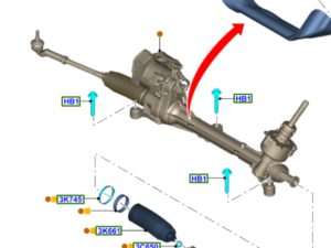 Ford Focus Steering gear for LW & MKll LZ, ST & SR LZ 1.6L 4 Cyl Petrol