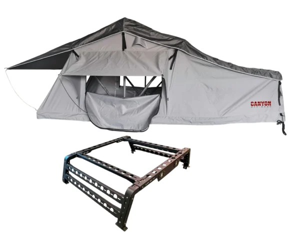 Rooftop Tent & Tubrack Package - 2 Person Soft Shell Tent (Long Style Tent)