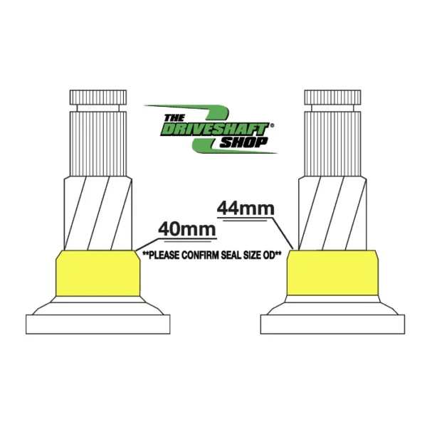 DSS Tesla Rear Drive Unit 930 CV Axle Stubs (40mm Seal Size)[Pair]