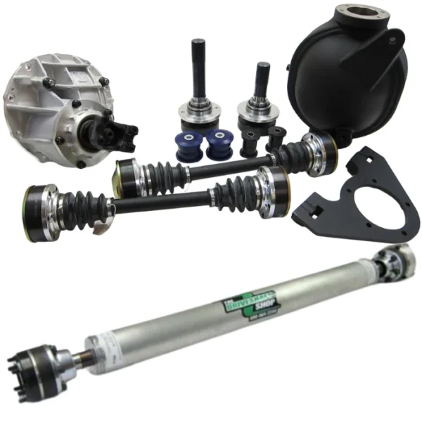 DSS 2009-2014 Dodge Challenger SRT8/R/T Automatic 9” IRS Direct Bolt-In Rear Conversion Kit – Includes Housing/Axles/Driveshaft